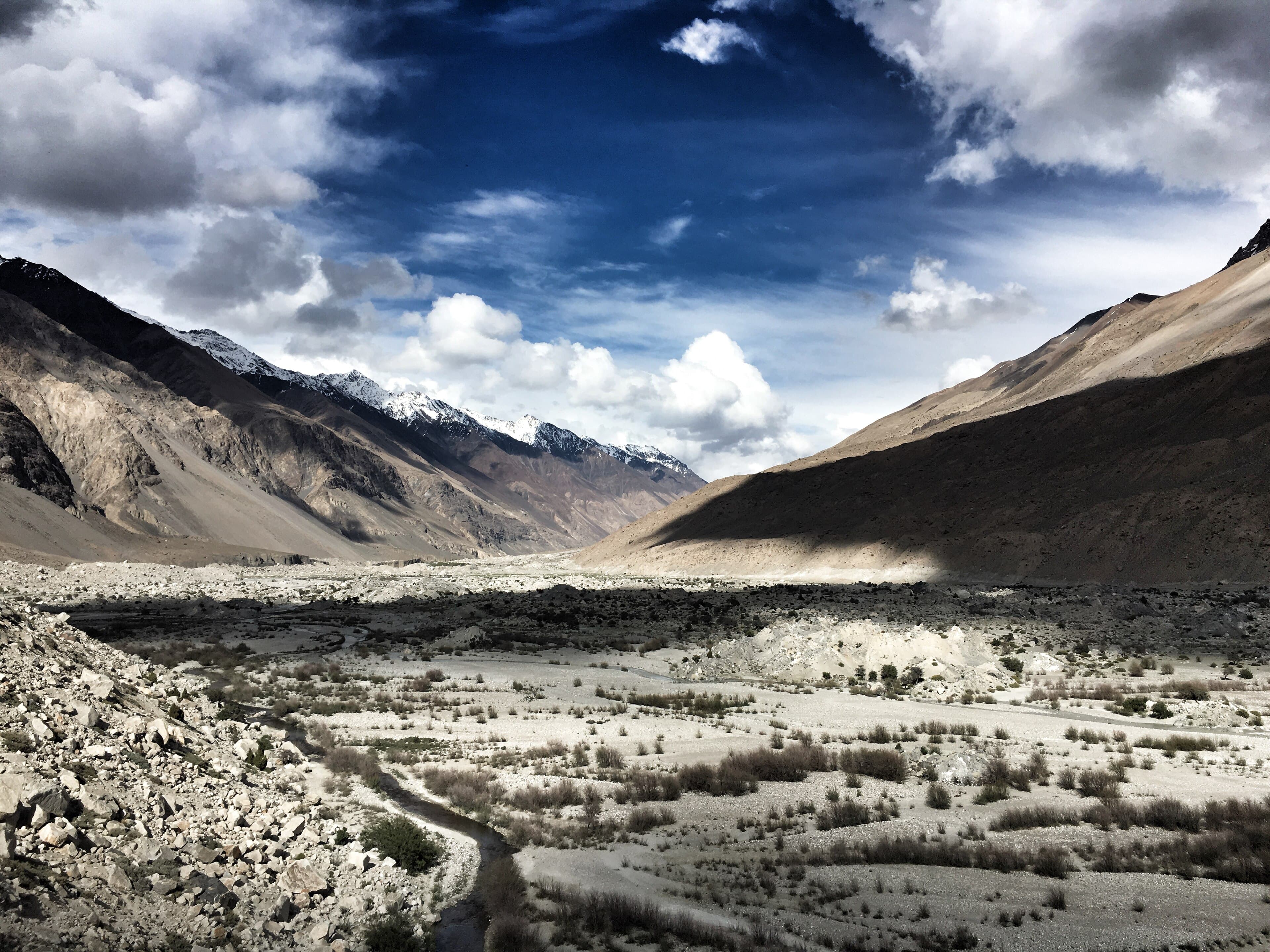 Wakhi village and barley fields in the high Chapursan Valley of upper Hunza