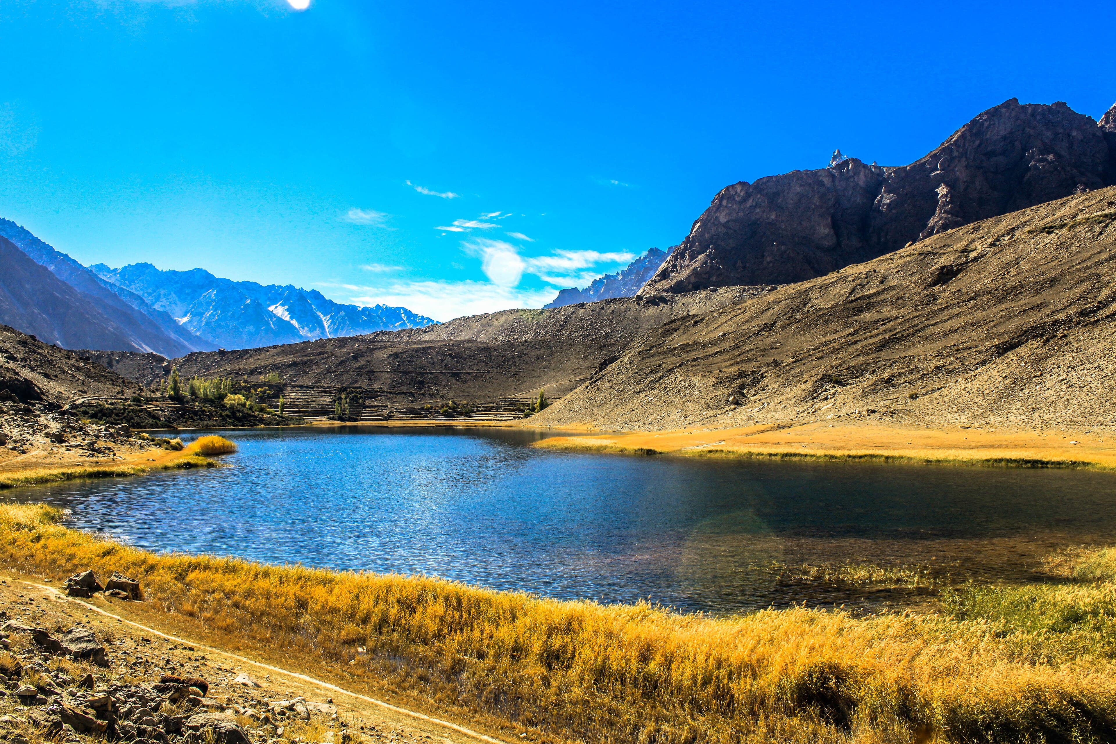 Borith Lake in upper Hunza at dusk