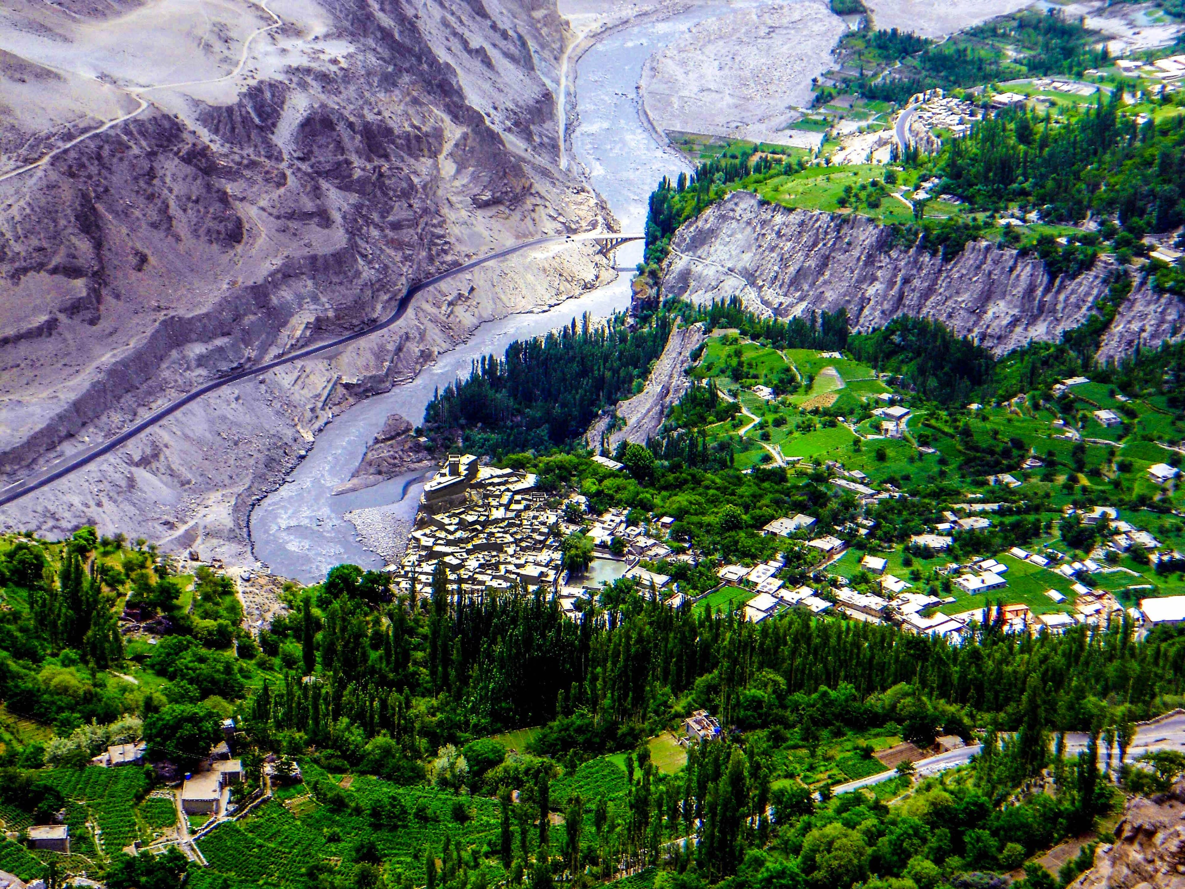 Panorama of the Hunza Valley from the Eagle's Nest viewpoint