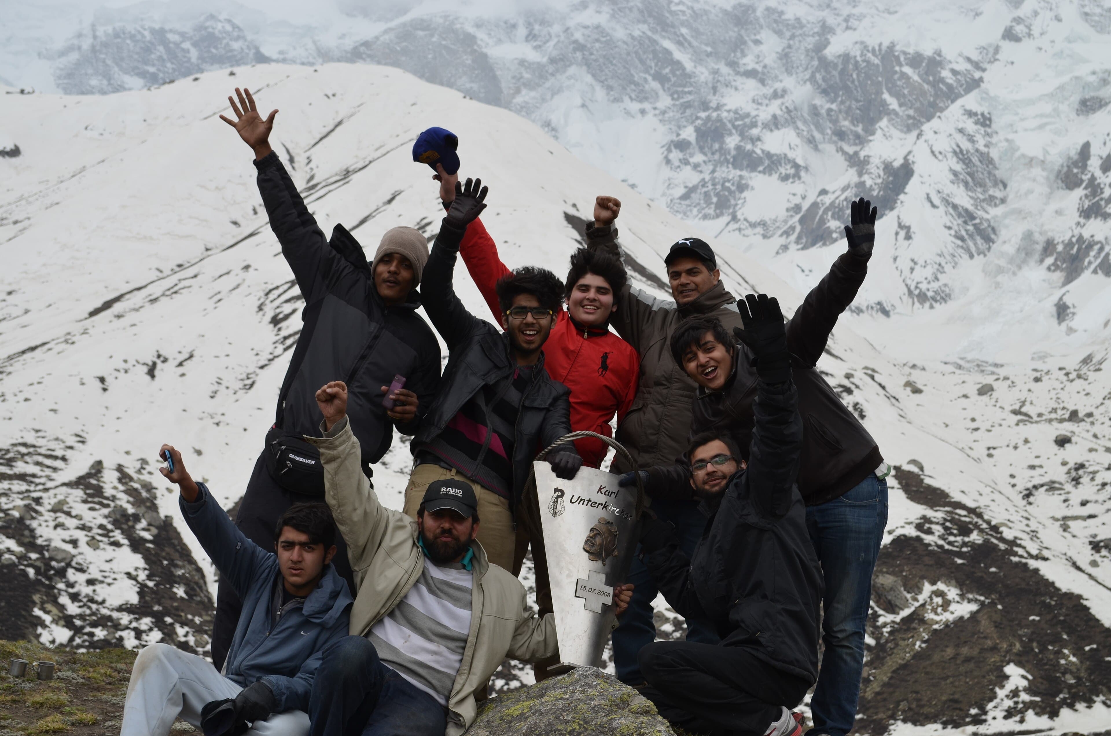 Nanga Parbat rising above alpine pastures